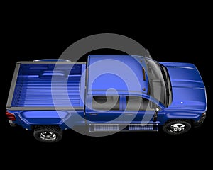 Pick-Up Truck isolated on background. 3d rendering - illustration