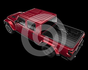 Pick-Up Truck isolated on background. 3d rendering - illustration