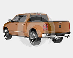 Pick-Up Truck isolated on background. 3d rendering - illustration