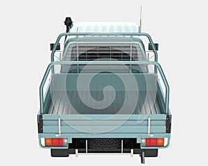 Pick-Up Truck isolated on background. 3d rendering - illustration