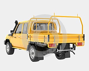 Pick-Up Truck isolated on background. 3d rendering - illustration