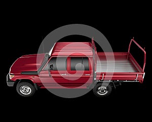 Pick-Up Truck isolated on background. 3d rendering - illustration