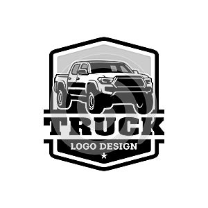 Pick up truck logo vector