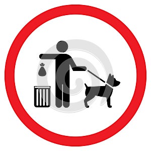 Pick up after your dog sign.