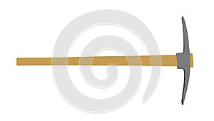 Pickax  vector illustration, construction workers tool. photo