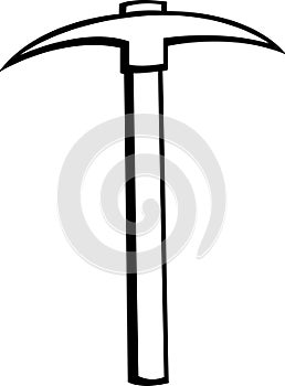 pickaxe digging or mining tool vector illustration