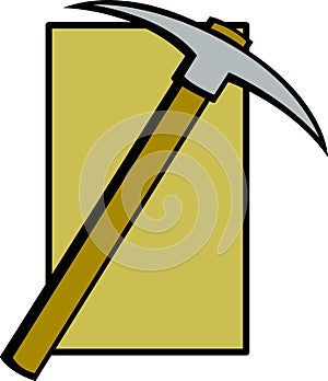 pickaxe digging or mining tool vector illustration