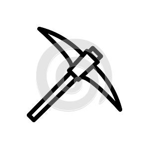 pickaxe icon illustratin vector graphic