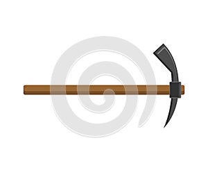 Pickaxe isolated tool for mining. Accessory miner. Vector illustration