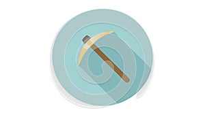 Pickaxe mining excavation tool construction icon, vector design Generative AI