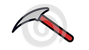 Pickaxe Mining Tool Digger Equipment Icon, vector design Generative AI