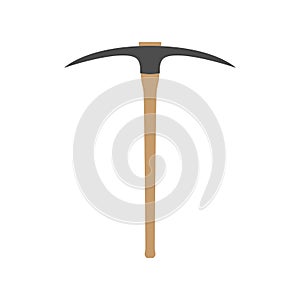 Pickaxe pick vector icon axe tool illustration isolated industry mining white.