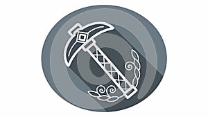 Pickaxe tool, for digging and mining applications, vector design Generative AI