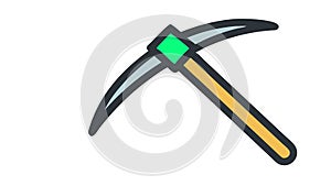 Pickaxe Tool Icon Mining Construction Digging Symbol OK vector design Generative AI
