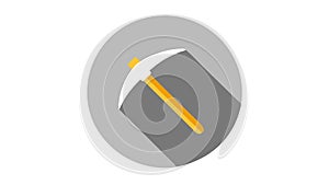 Pickaxe Tool Icon, Mining and Resource Symbol, vector design Generative AI