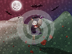 Picking heart flowers