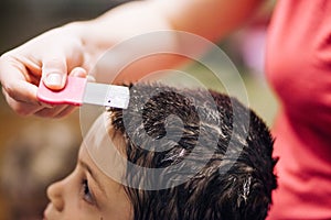 Picking nits and lice