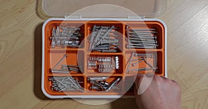 Picking screws for DIY work at home