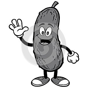 Pickle Waving Illustration