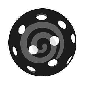 Pickleball black flat vector illustration
