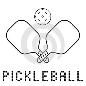 Pickleball game icon photo