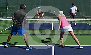 Pickleball - Mixed Doubles Action