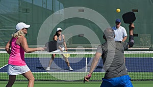 Pickleball - Mixed Doubles Action