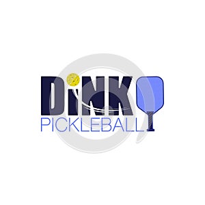 Pickleball paddle and ball poster
