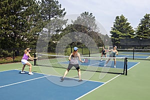 Pickleball Players in Action