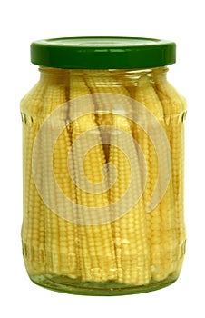 Pickled baby corn cobs