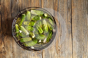 Pickled cucumbers photo