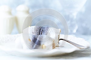 Pickled herring fillets, Rollmops,