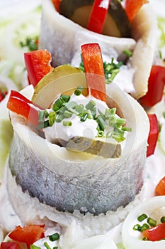 Pickled herring rolls