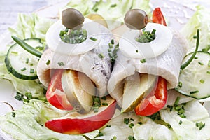 Pickled herring rolls