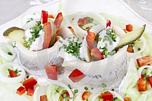 Pickled herring rolls