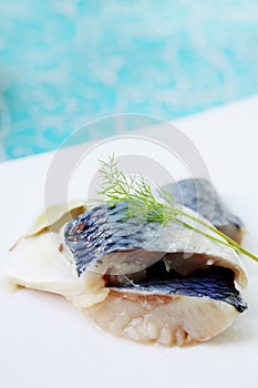 Pickled herring, spicy snack