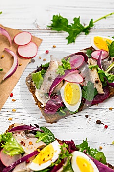 Pickled Marinated Herring Sandwich