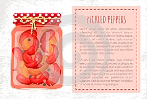 Pickled Peppers Hot Spicy Preserved Food Poster