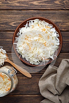 Pickled sauerkraut with carrots