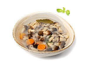 Pickled Straw Mushrooms Isolated