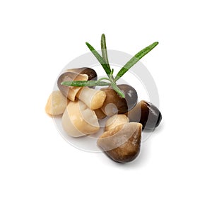 Pickled Straw Mushrooms Isolated