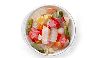 Pickles in a dish with