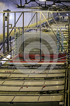 Pickling aluminium parts  to remove oxide cover in tanks with etching acid in galvanizing workshop photo