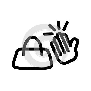 pickpocket icon or logo isolated sign symbol vector illustration