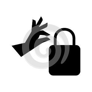 Pickpocket icon or logo isolated sign symbol vector illustration