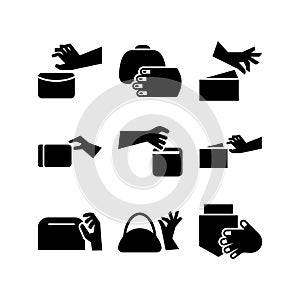 Pickpocket icon or logo isolated sign symbol vector illustration