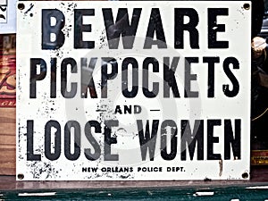 Pickpockets and loose women
