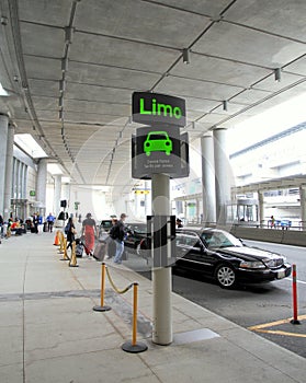 Pickup area at the Toronto Airport