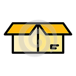 Pickup postal box icon color outline vector