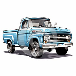 Pickup truck clip art in simple form